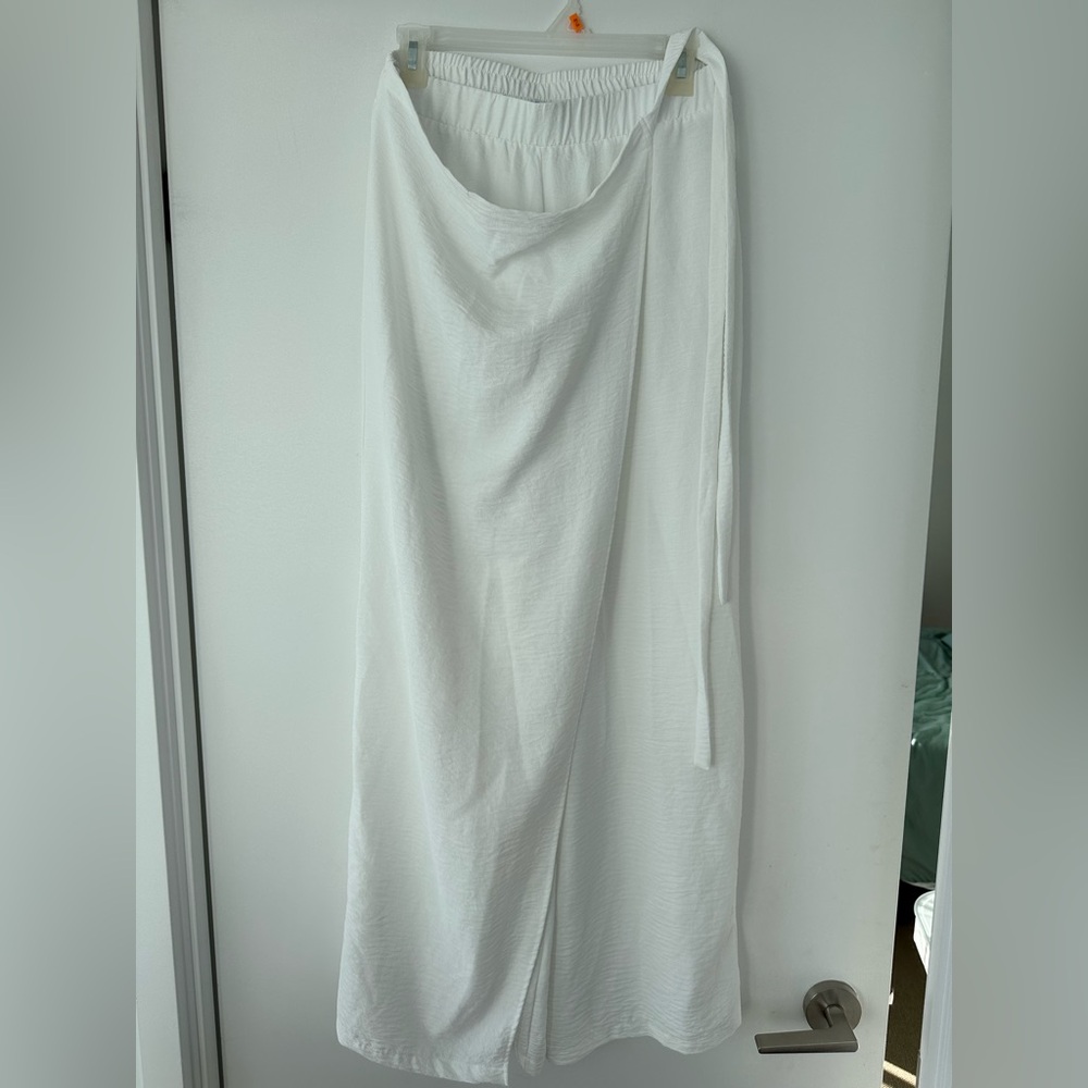 Zara White Wrap Pants
